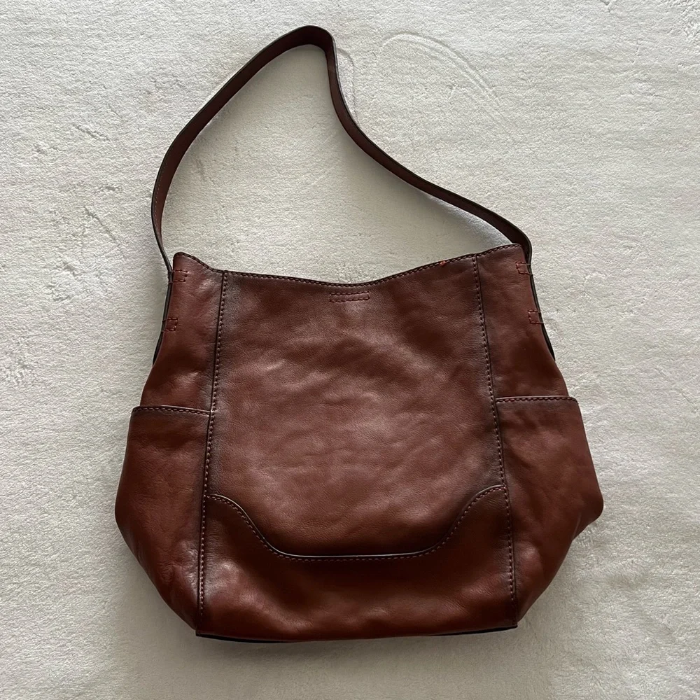 FRYE Leather Side Pocket Boho Purse
